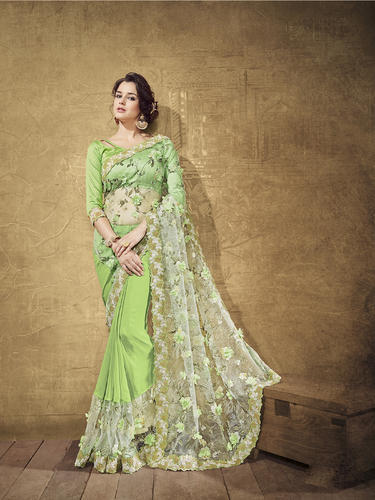 Green Color Party Wear Saree