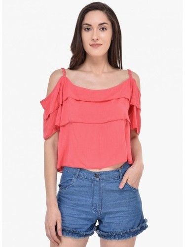 Pink Off Shoulder Top