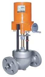 Silver And Orange Durable Motorised Globe Valve