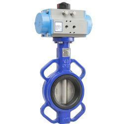 Yellow And Brown High Strength Pneumatic Butterfly Valve