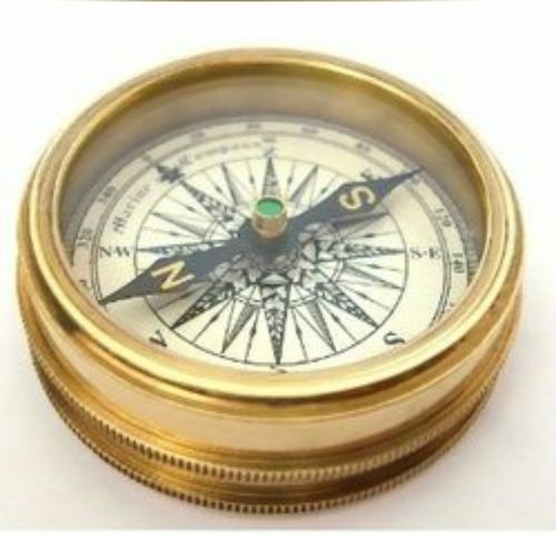 Antique Handheld Metal Compass