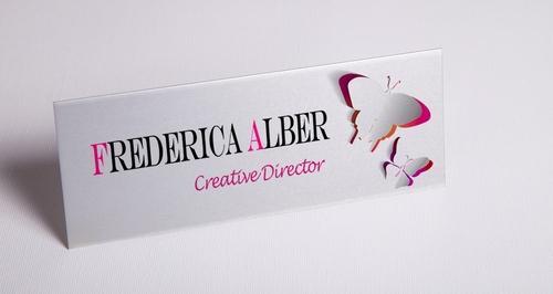 White Compact Design Aluminum Name Plates