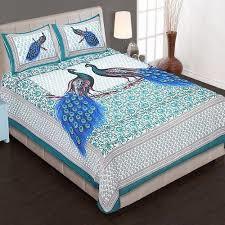 Custom Printed Cotton Double Bedsheets