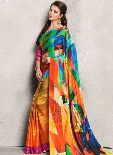 Custom Big Printed Ladies Saree