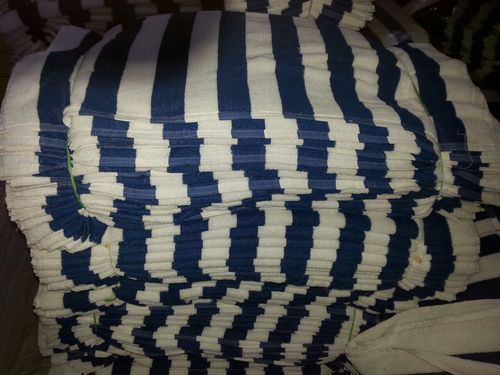 Blue And White Comfortable Cabana Bath Towels