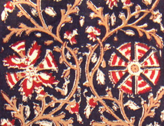 Bagru Kalamkari Jaal Fabric