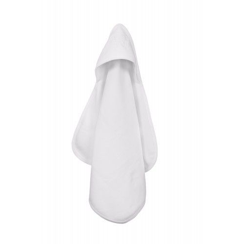 Hooded Fleece Towel - White