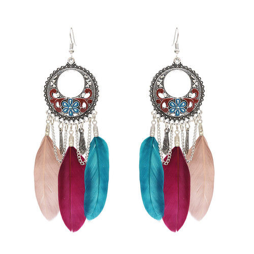 New Fashion Feather Tassel Earring