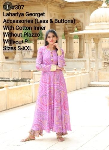 Various Rakhi Special Laheriya Georgette Kurti