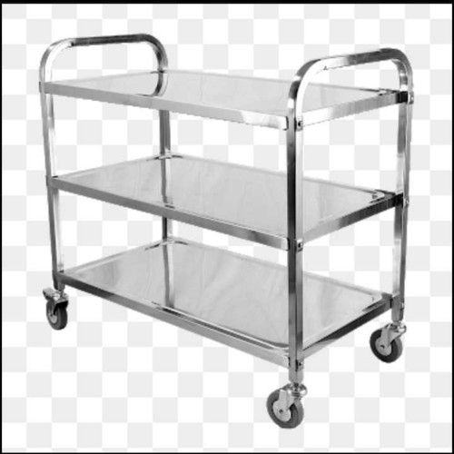 Stainless Steel 3 Compartment Trolley 