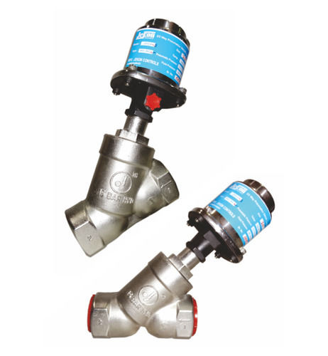 2 Way Pneumatics Angle Seat Valves On Off Hardness: Rigid