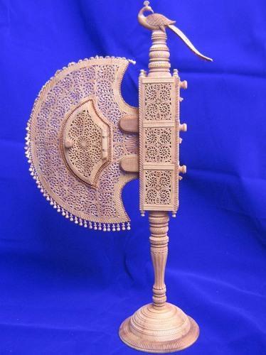 Sandalwood Carved Hand Fan