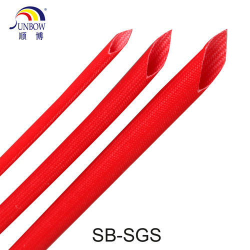 ROHS White Silicone Rubber Fiberglass Insulation Retardant Self-Extinguishing Sleeving