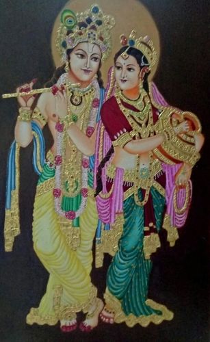 24 Carat Gold Vrindaban Painting