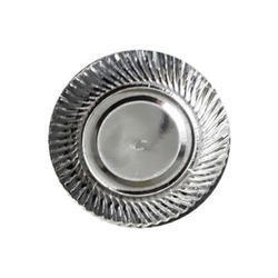 Silver Crinkle Paper Plates