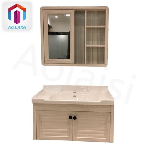 Countertop Sinks Aluminum Bathroom Cabinet With Basin