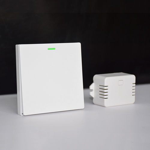 White Battery-Free Wireless Light Wall Switch