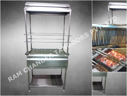 White Stainless Steel Grilling Barbecue