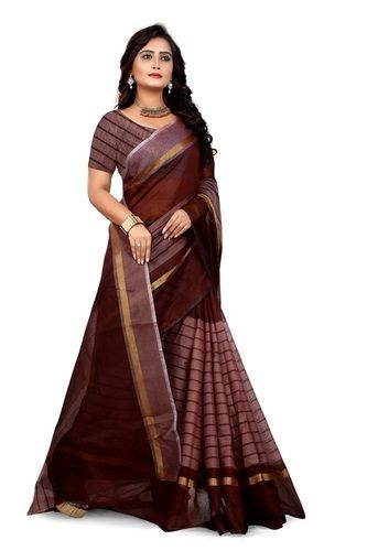 Cotton Silk Sarees With Blouse