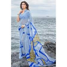 Summer Digital Printed Sarees For Ladies