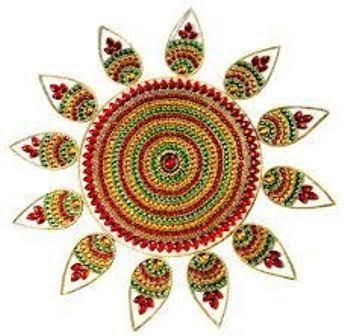 Green High Grade Floating Rangoli