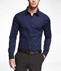 Blue Color Mens Formal Shirts