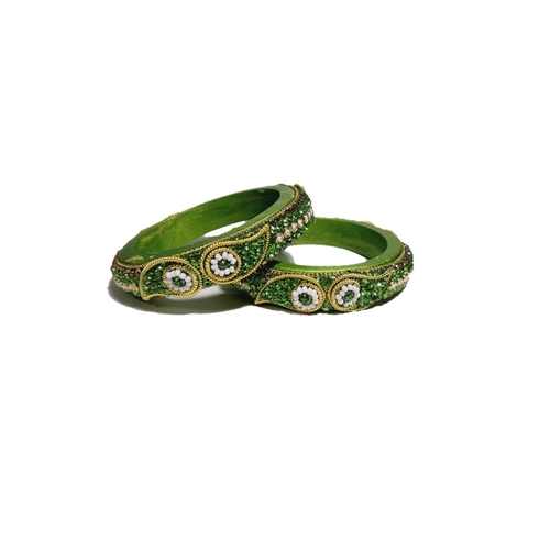 Handmade Jaipuri Pure Lac Bangles Diameter: 2.4 Inch (In)