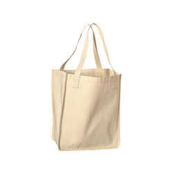 Gray Cream Color Cotton Bags