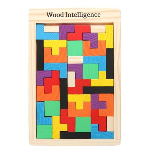 Wooden Tetris Jigsaw Puzzle 40 Pcs - (1Tng121) Age Group: 3-18 Years