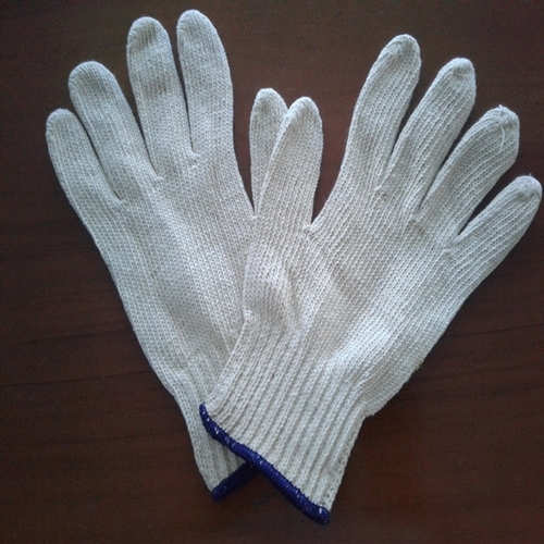 650 Gr Raw White Poly Cotton Gloves