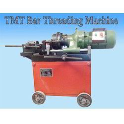 Navy Blue Tmt Bar Threading Machine