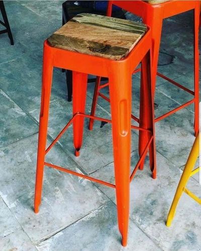 Bar Stool With Wooden Top