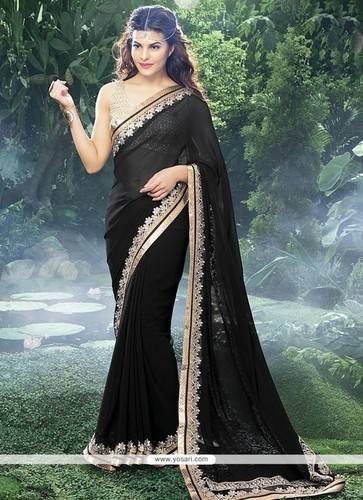 Black Designer Sarees