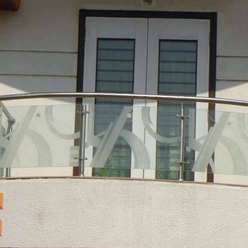 Sturdy Construction Balcony Glass Railing