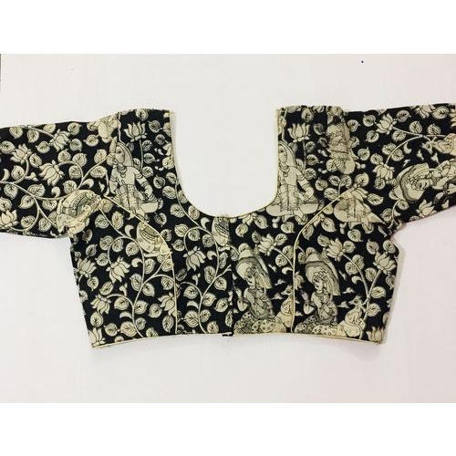 Cool Dry Black Printed Kalamkari Blouse