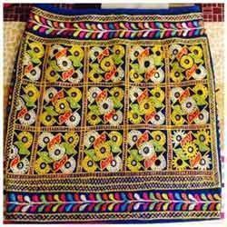 Multicolor Ladies Gujrati Embroidered Skirt