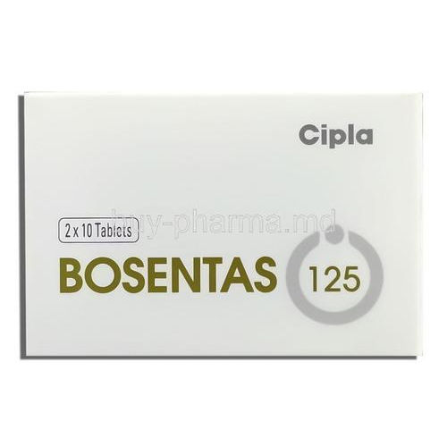 Bosentas Tablets - 125mg, Endothelin Receptor Antagonist for Pulmonary Arterial Hypertension Management, Blood Pressure Regulation in Lungs