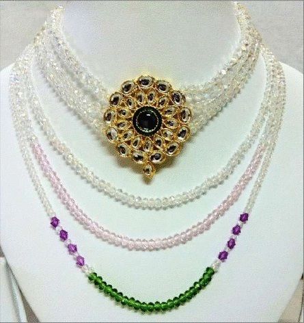 Royal Crystal Choker Necklace Set