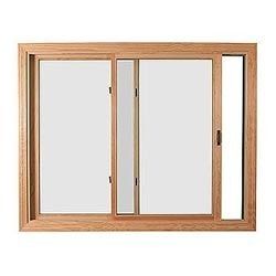 Brown Sturdy Style Horizontal Sliding Windows