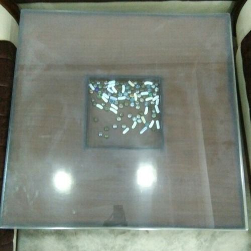 Glass Wooden Center Table