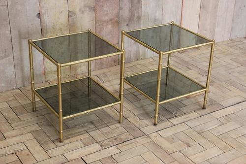 Antique Brass Finish Side Table