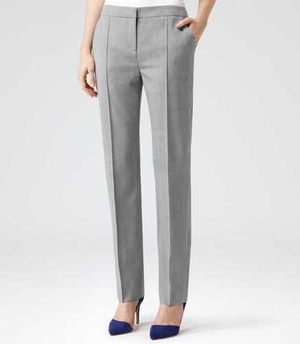 Buy Formal Grey Trouser With Broad Elastic Belt For Women Online  Best  Prices in India  Uniform Bucket  UNIFORM BUCKET