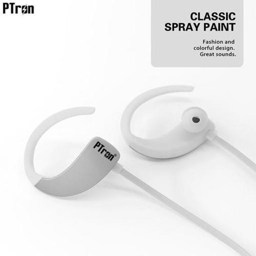 SP-40 White Sports Bluetooth इयरफ़ोन माइक के साथ (साउंड वन) 