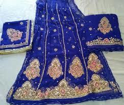 Indian Blue Color Rajputi Poshak For Ladies