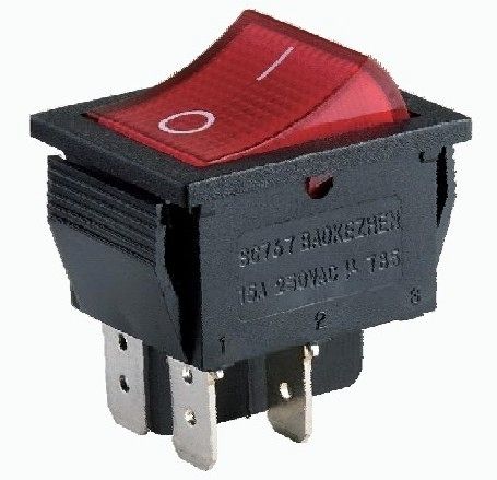  SC767 Baokezhen On-Off With Illuminated 6 Pins Boat Power Rocker Switch