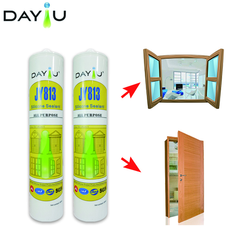JY813 General Purpose Silicone Sealant - 300ml Cartridge | Acetic RTV, Clear or Colored, Excellent UV Resistance, Fast Cure, Non-Sag Consistency, Ideal for Watertight Sealing & Bonding