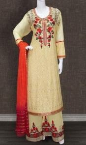 Party Wear Embroidered Sharara Suit