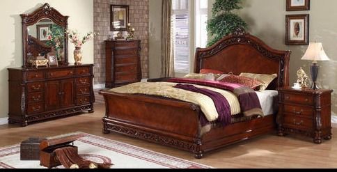 Antique Look Wooden Double Bed