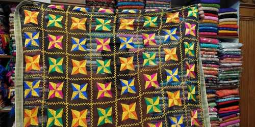 Phulkari Embroided Shiffon Dupatta