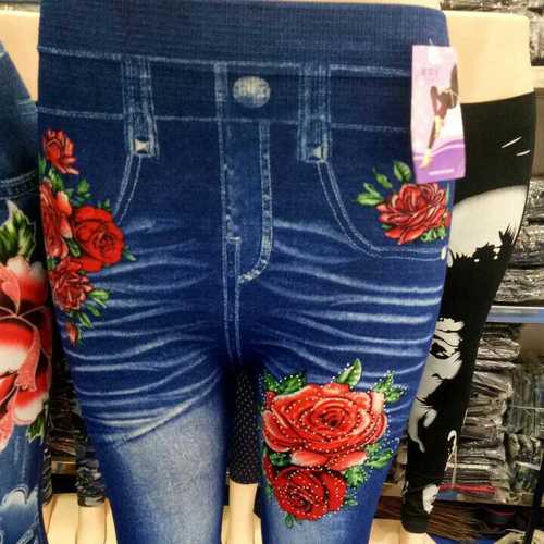 Silky Ladies Denim Leggings